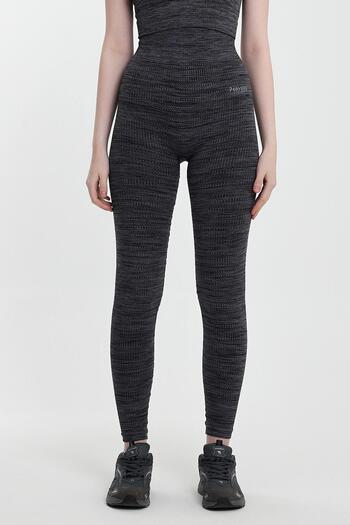 Penyelux Women's Seamless Fitness Seamless Recovery Sports Tights Black
