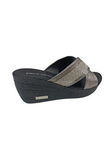 Pierre Cardin 3507 Platinum Wedge Sole Women's Slippers