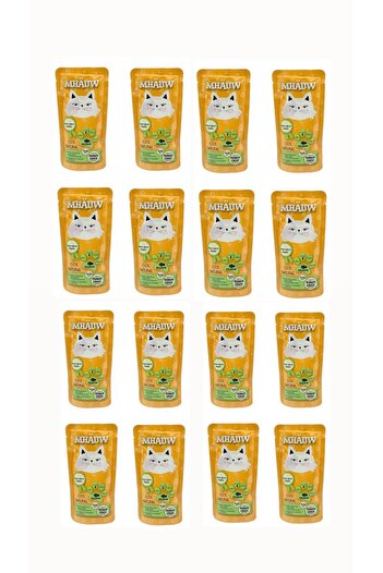 TAİL PAWS 16 Paket Mhauw Kediler İçin Somonlu Çorba 80 Gr