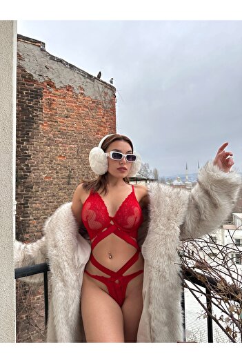 EDLİNGERİE Red Mathilda Bralet Set