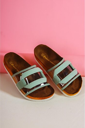 bescobel Women's Karli?n Mi?nt Buckle Single Band Slippers & Sandals 005