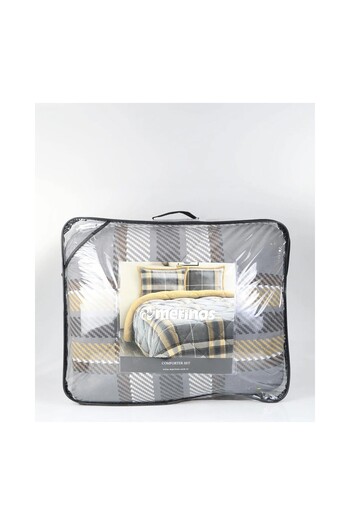 Merinos Comforter Single Duvet Set Antonin Grey-Yellow