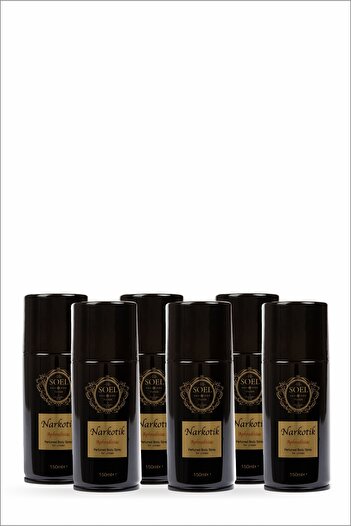 Soel Parfüm Erkek Deodorant Sprey 6 Adet . Içerikli Narkotik 6x150 Ml