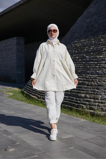 ENZİM JEANS Jachetă de damă oversize din denim
