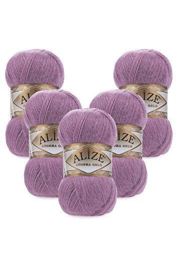 Alize Angora Gold 5-Piece 028 Purple Violet Hand Knitting Yarn
