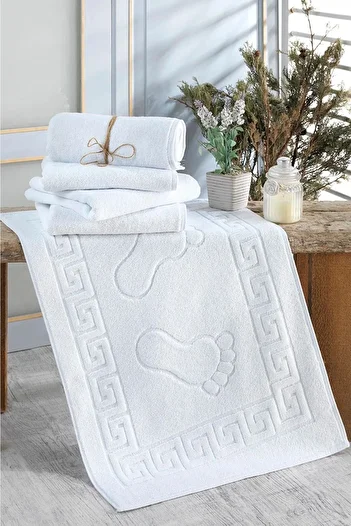 DENİZLİ ÇEYİZ Bathroom Footprint Floor Towel 1 Piece 50x70 Cm