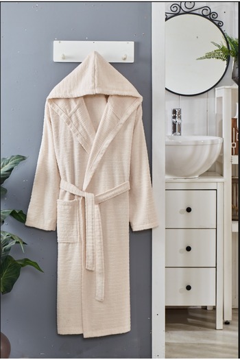 Valezium COTTON HOODED BATHROBE