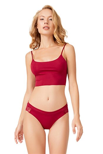 Cottonhill Cherry Back Lace Laser Cut Women's Brazilian Panties