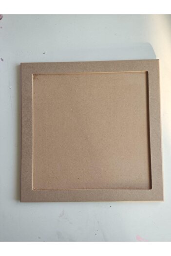 SERAP İSKENDER PAİNTİNG SQUARE ENGRAVED MDF TABLE 35x35 cm, 10 MM THICKNESS