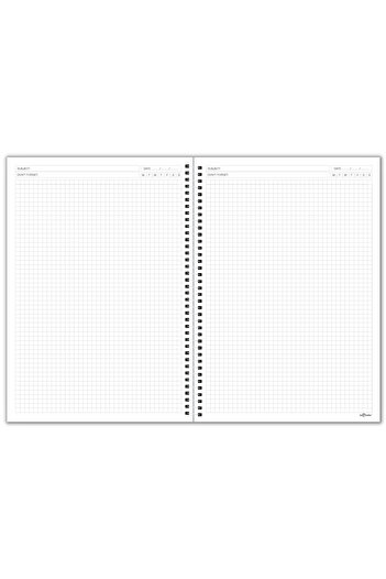 Le Color Fines Ofis Defter A4 Spiralli Kareli Kırmızı