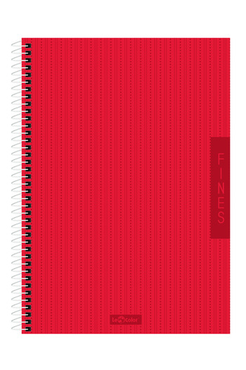 Le Color Red Fines Office Notebook - A4 Spiral Check