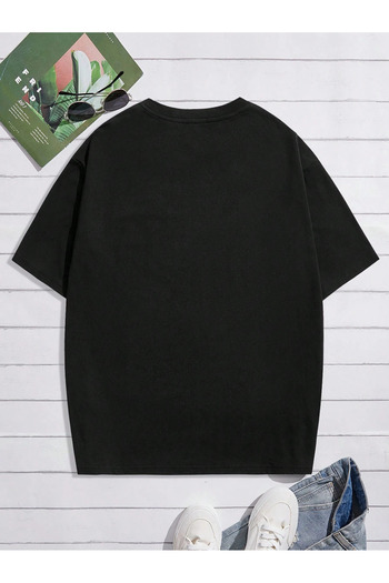 Benisengiydir Unisex Black Midnight Printed Oversize T-Shirt