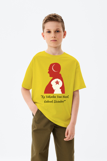 ADABEBEK Ey the Rising Generation, The Future Is Yours Printed April 23 Custom Boy T-Shirt