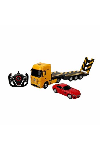 Rastar 1:26 Mercedes-benz Actors Ve Mercedes-amg Gt Uzaktan Kumandalı Işıklı Araba - Sarı Tır-kırmızı Araba