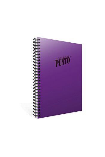 Gıpta Punto A4 80 de coli cu copertă din plastic Caiet cu spirală (6535) în carouri violet