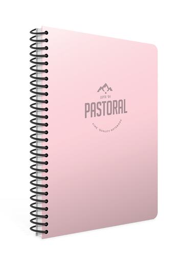 Gıpta Pastoral 17x24 60 Sheets Plastic Cover Spiral Notebook (3250) Checkered Pink