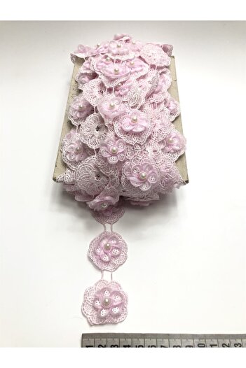 Hobigram Decorative Ribbon Pink 3D Floral Ribbon – Decorative Ribbon, Stylish Design, Women's Accessory – Dek
