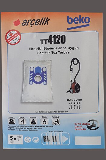 Arçelik Τσάντα σκόνης μοντέλου S 4120 - 10 υφάσματα