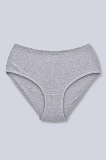 Tutku Women's Gray Ribbed Bato Panties 3 Pack