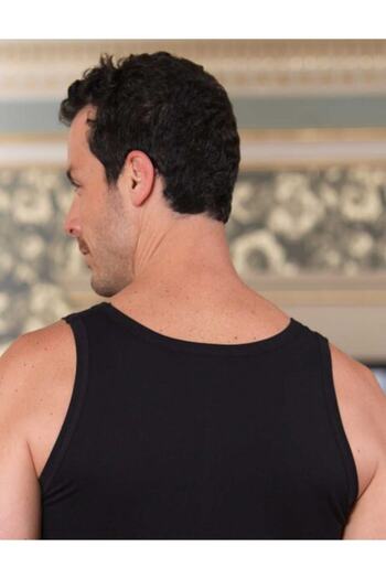 Şahinler Men's Wide Strap Combed Cotton Undershirt E005