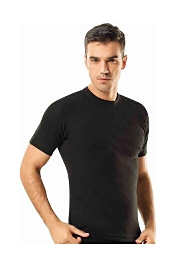 Tutku Men's Black Crew Neck Undershirt Undershirt