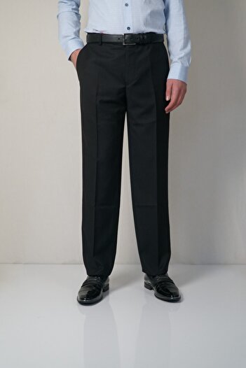 Bomonti Bomonti Classic Cut Oversized Polyviscon Fabric Trousers