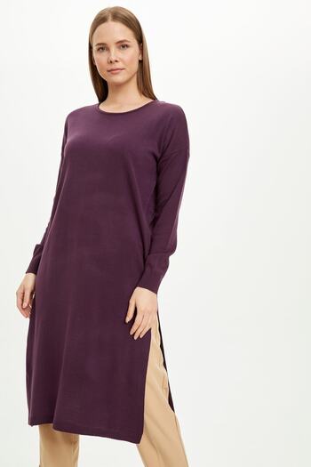 DeFacto Low Sleeve Detailed Slit Knitwear Tunic