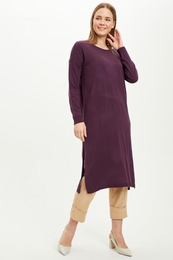 DeFacto Low Sleeve Detailed Slit Knitwear Tunic