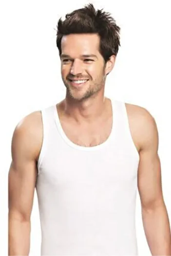 Tutku Men's White Cotton Undershirt 10 Pieces