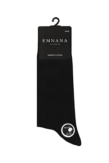 EMNANA 5 Pieces High Cotton Men's Socks - Black