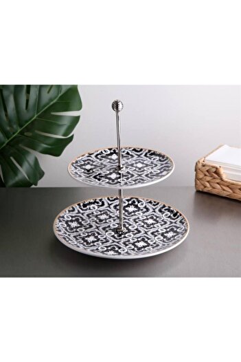 SERAMİKCİ Black Spiral Layered Cookie Holder