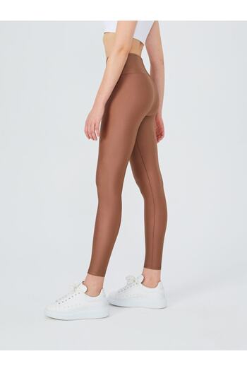 UP&FIT High Waist Shiny Tights Bronze