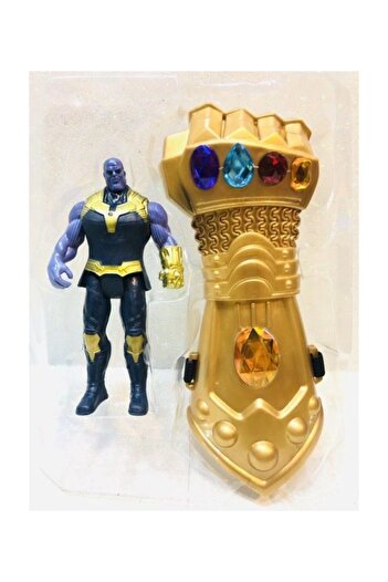 AVENGERS Mavi Işıklı Thanos Ve Eldiveni 2 Li Oyuncak Figür Thanos