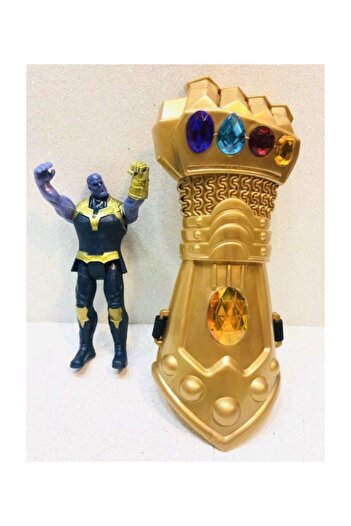 AVENGERS Mavi Işıklı Thanos Ve Eldiveni 2 Li Oyuncak Figür Thanos
