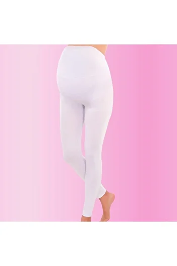 imer Women's White Modal Maternity Long Tights