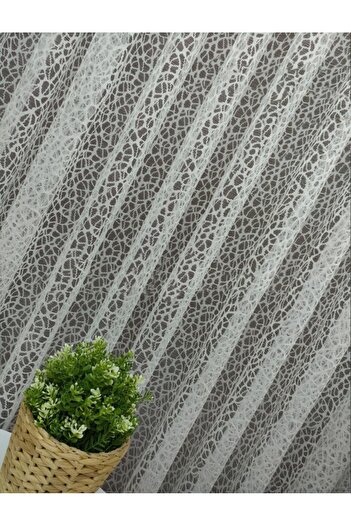 Esse Home Spor Desen Fransız Dantel Tül Perde, 200x260, Seyrek Pile, 1/2
