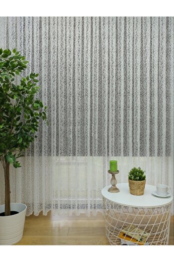 Esse Home Spor Desen Fransız Dantel Tül Perde, 400x260, Sık Pile, 1/3