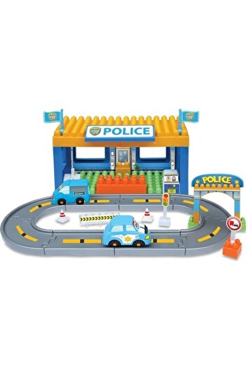 DEDE Blue Educational Lego Police Set 48 Piece Toy 03322