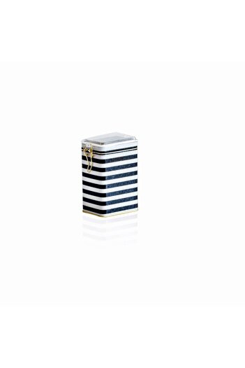 EVLE Ef043-g9 Line Black Patterned Rectangular Metal Storage Container 8x10 Cm