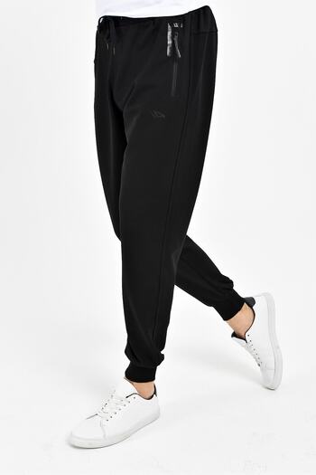 DYNAMO Men's Black Plus Size Sweatpants with Elastic Waist and Legs