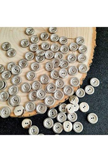 canan dizayn Metalized Plate Button 18mm (20 Pieces)