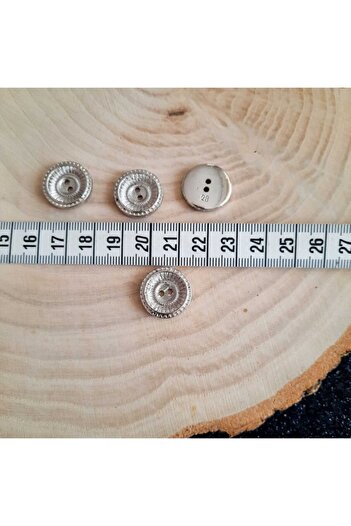 canan dizayn Metalized Plate Button 18mm (20 Pieces)