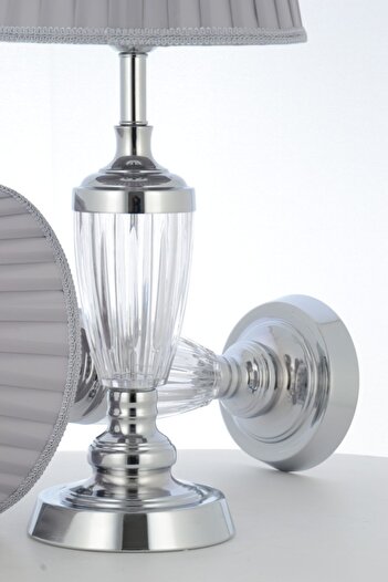 AbajurAksesuar Jasmin 2 Pieces Silver Lampshade