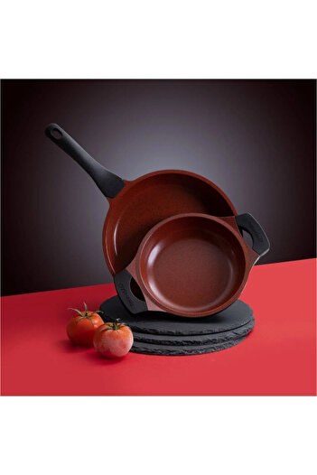 ThermoAD Flora Granit Döküm Sahan Tava - 2 Parça