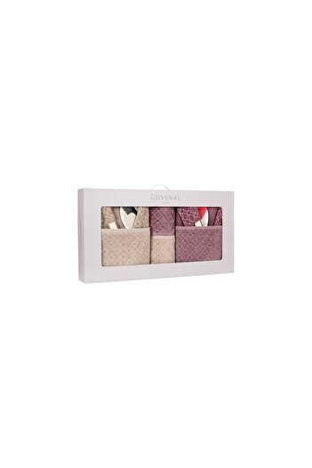 Güvenal Σετ μπουρνούζι Hayal 12 Piece Boxed Jacquard| Μπουρνούζι| Σετ πετσετών και πετσετών| Σετ Προίκα Μπάνιου