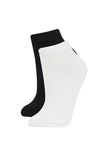 DeFacto Women's 2-Piece Bamboo Socket Socks B6913axns