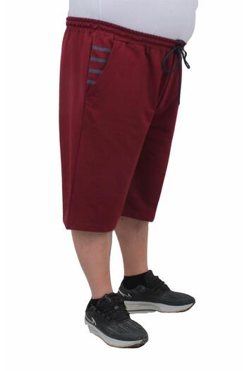 MocGrande Men's Combed Cotton Shorts Plus Size - Line 24626 Claret Red