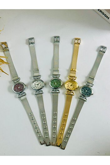 İnogge Gold Hasır Kordonlu Vintage Kadın Kol Saati