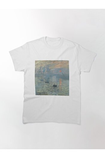 ZOKAWEAR Μπλουζάκι με στάμπα Loose Fit Unisex Monet Impression Sunrise Fine Art Design