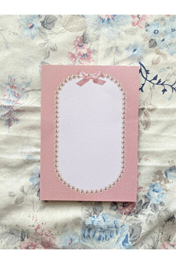 merccuri crafts coquette Pearl glued a6 notepad notebook with planner to do list memo pad